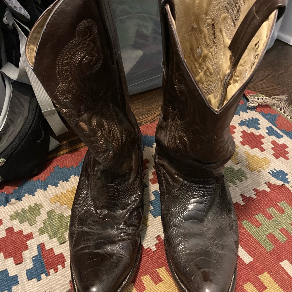 Hand made Leather Cowboy Boots from Mexico. 10.5D